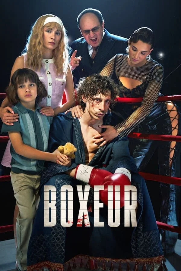 Boxeur film poster, te zien via IPTV Nederland, met een bokser in een ring omringd door familie en coach